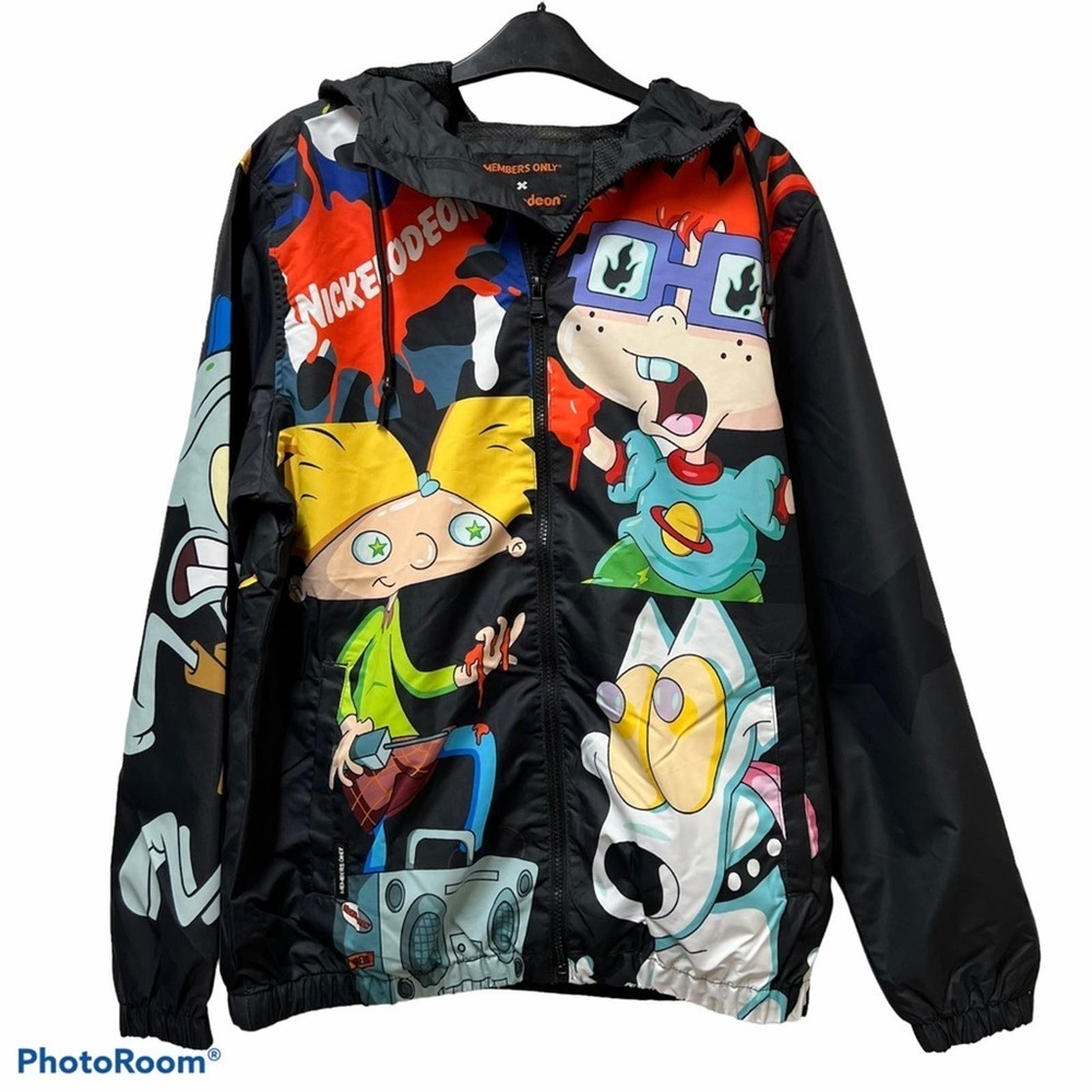 Nickelodeon x Members Only Graphic Print Cartoon Jacket NWT